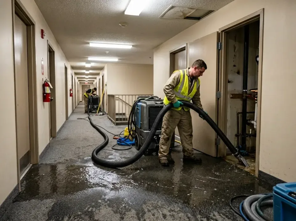multi-unit-apartment-hallway-f-005 — frequently asked questions, Emergency Burst Pipe Water Extraction & Removal in Deschute…
